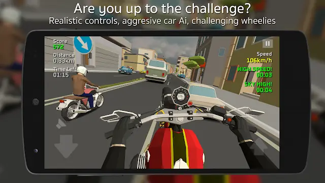 Ecrã de personalização com peças e cores da mota