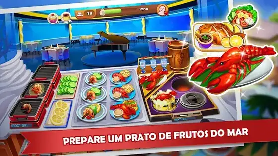 Mapa de viagem com restaurantes temáticos por desbloquear