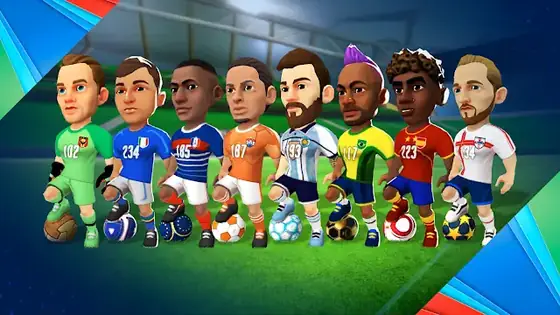 Remate à baliza numa partida de futebol arcade